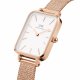 Daniel Wellington hodinky Quadro Pressed Mesh Rose gold/White