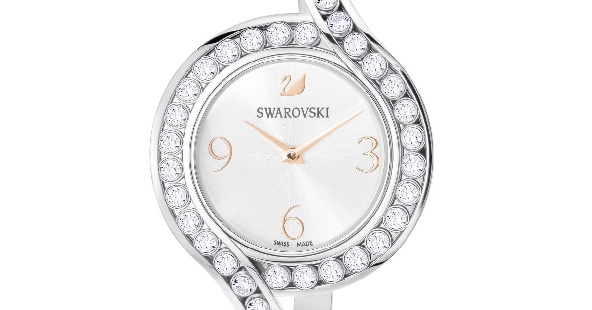 swarovski crystal bangle watch